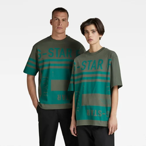 G-star T-shirt - Unisex scarf graphic boxes r t green