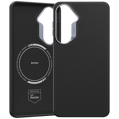 Benks Magnetic Armor Pro Kevlar maska sa metalnim okvirom za Samsung Galaxy S26 - crna Slike