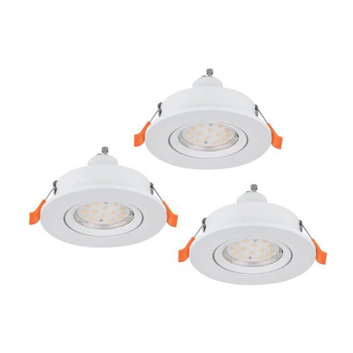 Eglo set 3x ugradna lampa sapereta-e GU10 bela (74046) Slike