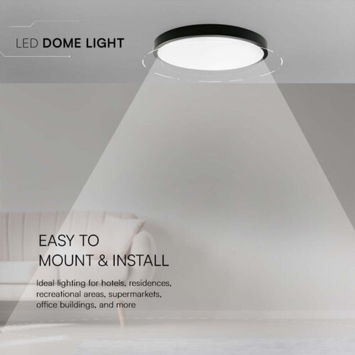  LED plafonsko svetlo za kupatilo LED/18W/230V 6500K IP44 &amp;Oslash; 25 cm crno Slike