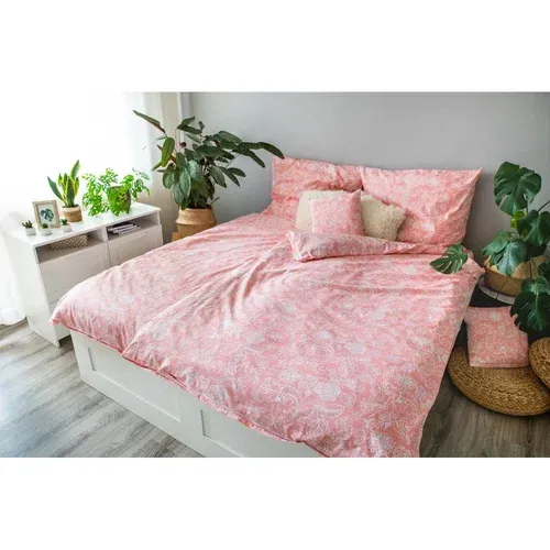 Cotton House Rožnata bombažna posteljnina 140x200 cm LP Dita Pink Blossom - Cotton House