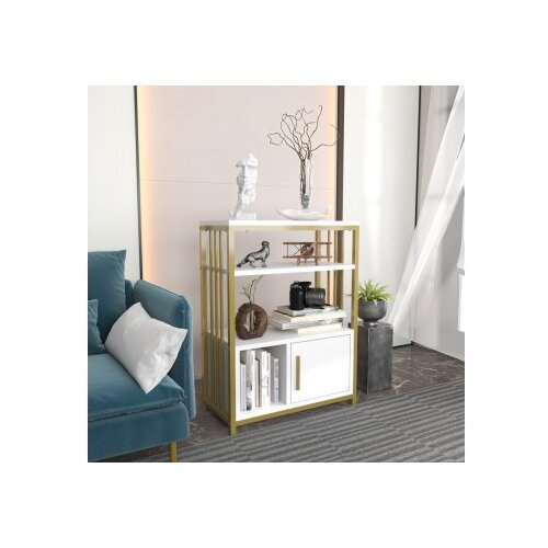 Hanah home polica za knjige letos white gold Cene