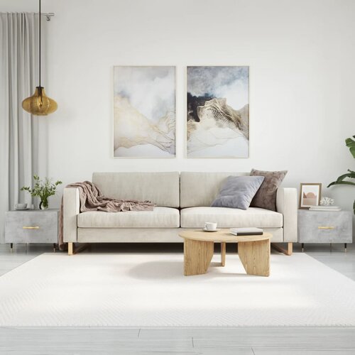VidaXL Klubske mizice 2 kosa betonsko sive 50x50x40 cm konstruiran les Slike