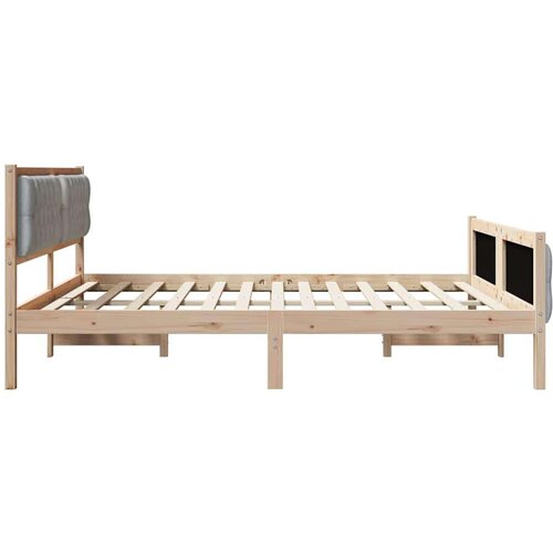  Okvir za krevet Svijetlo siva 160 x 200 cm tkanina Slike