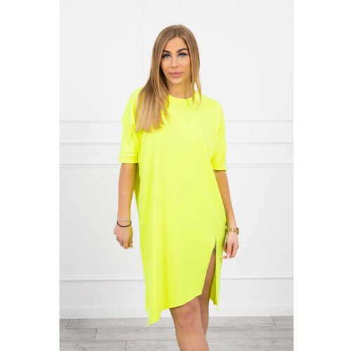 Kesi Oversize dress yellow neon Slike