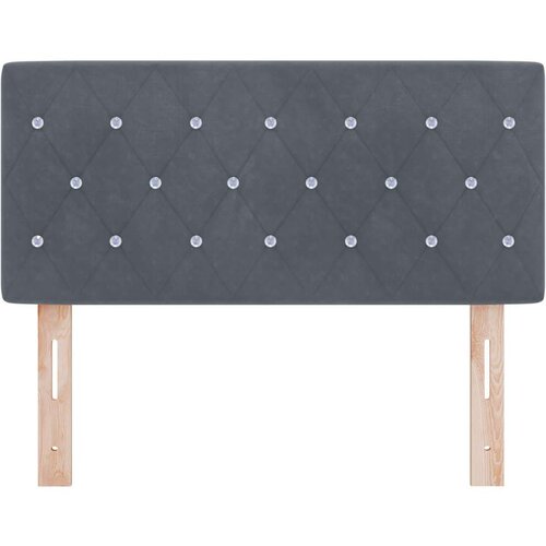 VidaXL Naslon za glavu s kristalnim gumbima, tamno sivi 90 cm, bar&amp;scaron;un Slike