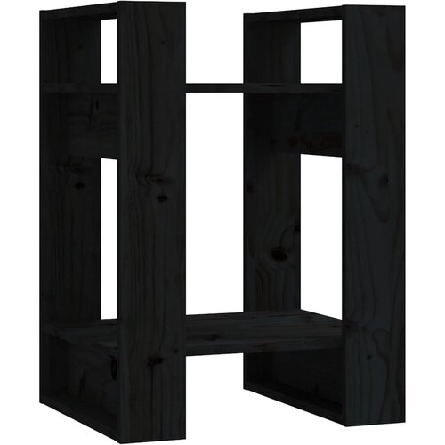 Maison Chic Knjižna omara - Knjižni regal črna 41x35x57 cm trdna borovina, (21725991) Cene