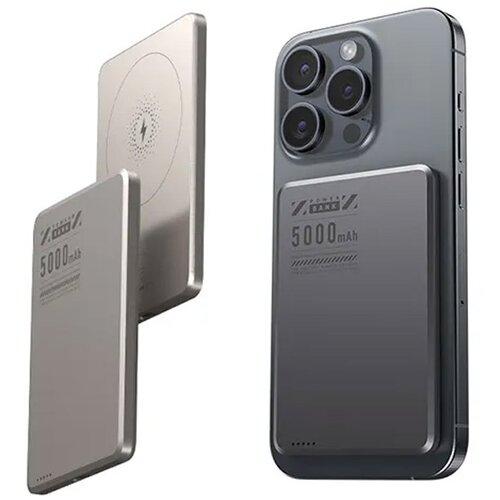  power bank mag charger 5000mAh PD20W+15W ljubicasti Slike