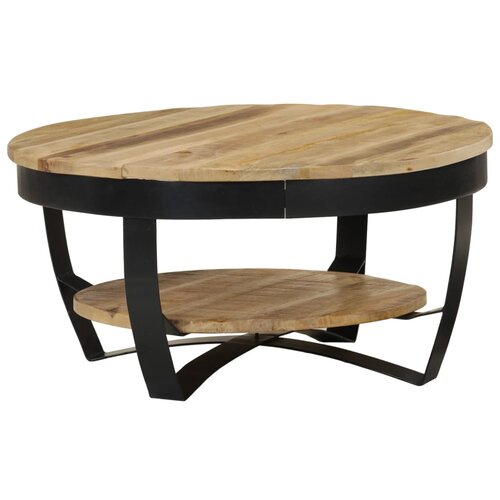 The Living Store Klubska mizica trden neobdelan mangov les 65x32 cm - Klubska Mizica, (21574009) Cene