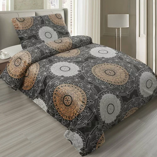 My House Crno-siva posteljina za krevet za jednu osobu od mikropliša 140x200 cm –