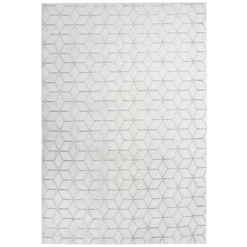 Kayoom PREPROGA Vivica 125 Wei&amp;szlig; / Anthrazit 160/230 cm taftano antracit, bela Slike