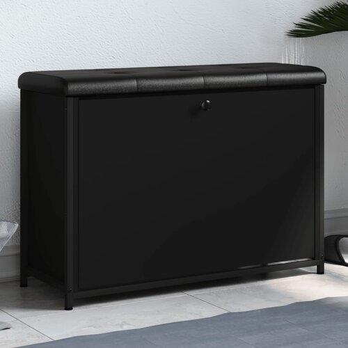  The Living Store Klop za čevlje s preklopnim predalom črna 82x32x56 cm - Klop Za Čevlje, (21448280) Slike