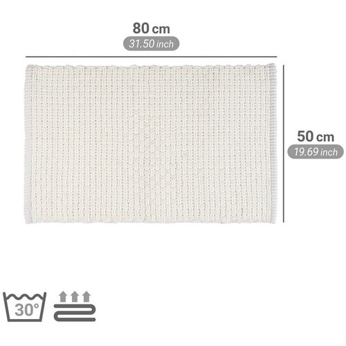 Wenko Bijela tekstilna kupaonska prostirka 50x80 cm Ecoli &amp;ndash; Slike