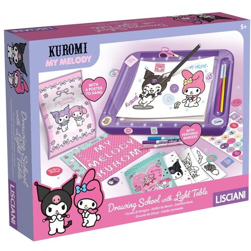 Lisciani Kuromi i My Melody &amp;scaron;kola crtanja sa svjetlećim stolom Slike