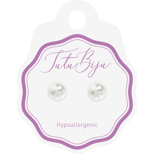 Tutu Biju Modni uhančki Pearl 8.0 mm - White - TPE80C650 Slike
