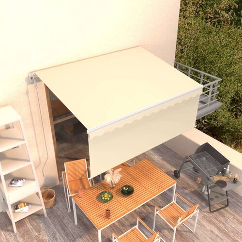 vidaXL Avtomatsko zložljiva tenda s senčilom 3,5x2,5 m krem Cene