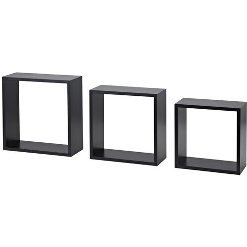  LESENA POLICA FRAME XL ČRNA 3 KOS 300X300X117 MM Cene
