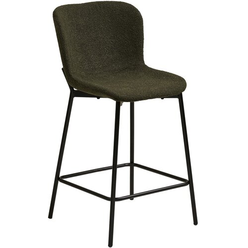 House Nordic Temno zelen oblazinjen barski stol (vi&amp;scaron;ina sedeža 65 cm) Maceda &amp;ndash; Slike
