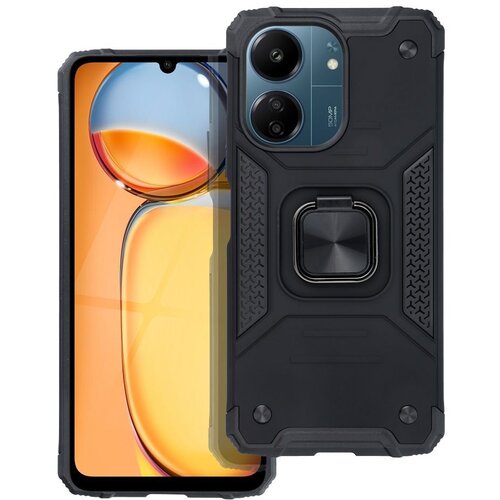 Futrola HARD SA PRSTENOM (nitro case) za Xiaomi Redmi 13C / Poco C65 crna Slike