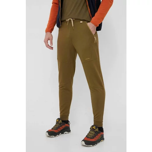 Viking Sportske hlače Hazen za muškarce, boja: zelena, glatki materijal