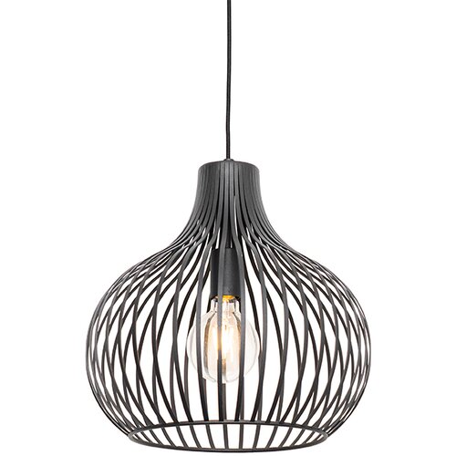 QAZQA Moderna viseča svetilka črna 38 cm - Saffira Cene