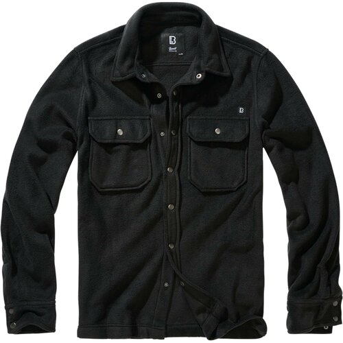 Brandit Jeff Fleece Shirt Long Sleeve black Slike