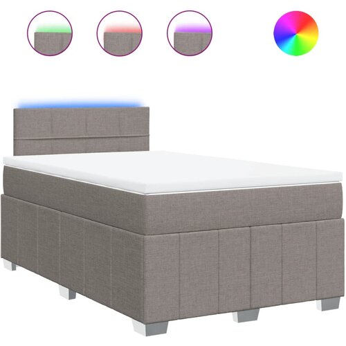 vidaXL Box spring postelja z vzmetnico taupe 120x200 cm blago, (21305212) Cene