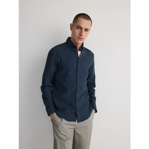 Reserved - Obična slim fit košulja - mornarsko plava