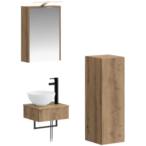  Set ormarića za kupaonicu 4 pcs Hrast artisan 43 x 16 x 62,5 cm Cijene