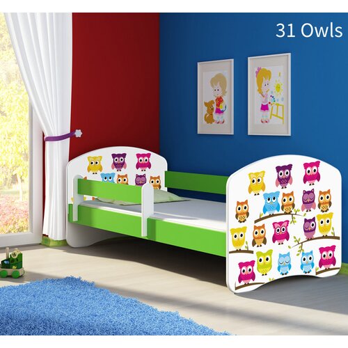  Dječji krevet ACMA s motivom, bočna zelena 180x80 cm 31 Owls Cijene