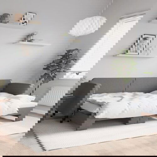 The Living Store Izvlečna dnevna postelja temno siva 80x200 cm blago - Izvlečna Dnevna Postelja, (21508962) Cene