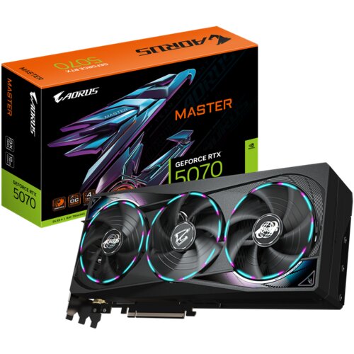 Gigabyte RTX 5070 12GB Aorus Master GDDR7 3 Fan Slike