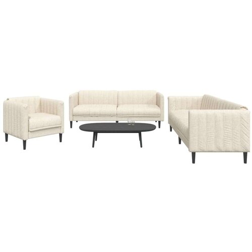 vidaXL 3-dijelni set sofa krem od mikrovlakana Cijene