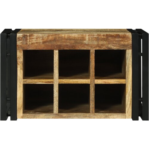 vidaXL Stalak za vino 46x35x27.5 cm Čvrsto drvo Hrapavo mango Cijene