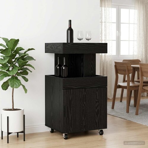  kolica Crni hrast 50 x 41 x 89 cm Konstruirano drvo Cene