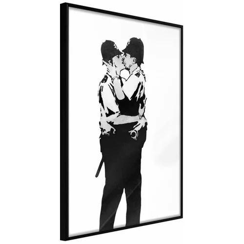  Poster - Banksy: Kissing Coppers I 30x45
