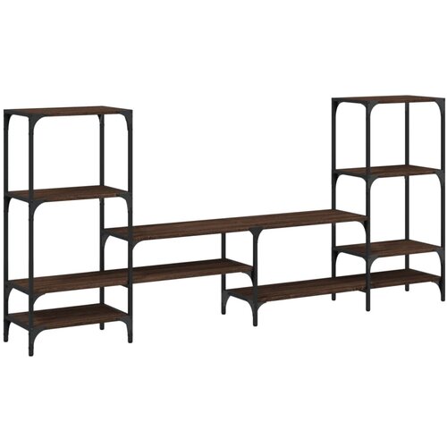 Maison Chic TV omarica - TV stojalo - Televizijska omarica rjavi hrast 206,5x28,5x95 cm inženirski les, (21700212) Cene