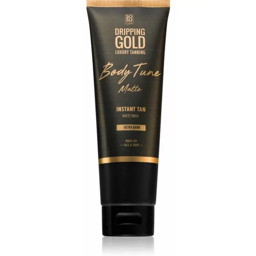 Dripping Gold Luxury Tanning Body Tune krema za samotamnjenje za lice i tijelo s trenutnim učinkom Ultra Dark 125 ml