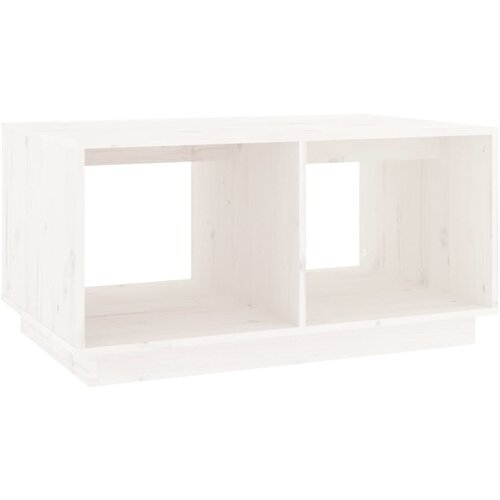 Maison Chic Klubska mizica - kavna mizica - Nizka mizica bela 80×50×40 cm trdna borovina, (21755248) Cene