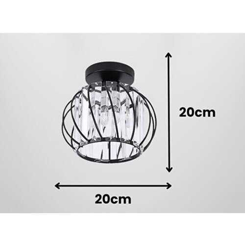  Plafonsko svetlo BELLA 1xE27/40W/230V, prečnik 20 cm, crno Slike