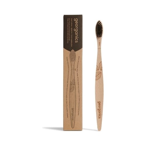 Georganics beechwood Toothbrush Charcoal Slike