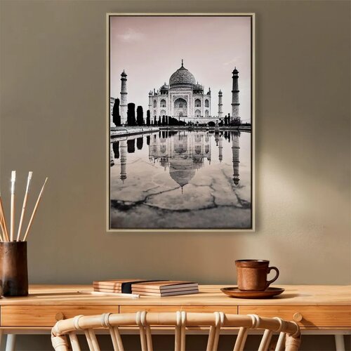  Slika - Taj Mahal (1 Part) Vertical 60x90 U prirodnom drvenom okviru Slike