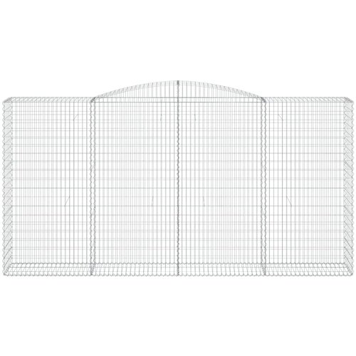  Lučne gabionske ko&amp;scaron;are 15kom 400x50x200/220cm pocinčano željezo Slike