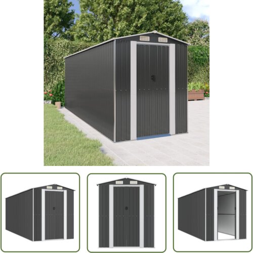  The Living Store Vrtna lopa antracitna 192x523x223 cm pocinkano jeklo - Vrtna Lopa, (21745154) Cene