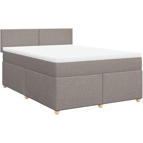 vidaXL Box spring postelja z vzmetnico taupe 140x190 cm blago, (21308506) Cene