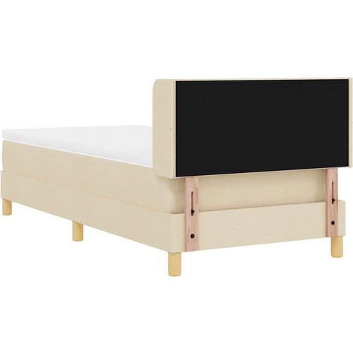  Boxspring - Krevet s oprugama s madracem Krema 90 x 190 cm tkanina Slike