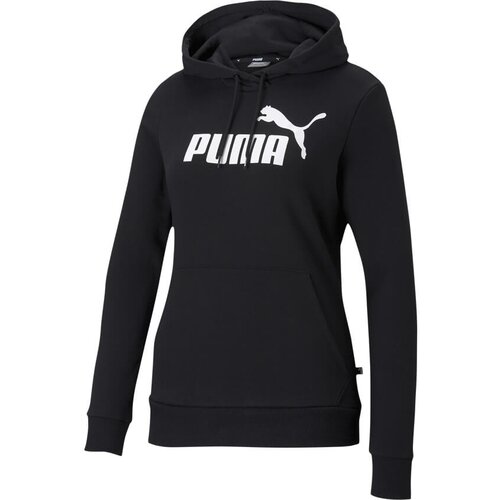 Puma Ženski pulover PULOVER ESS Logo Hoodie TR Crna Slike