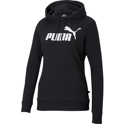 Puma Ženski pulover PULOVER ESS Logo Hoody Črna
