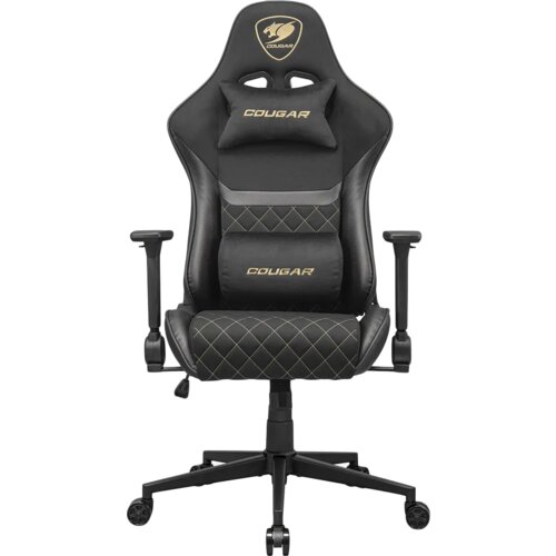  Chair Armor One V2 Gold F, Breathable PVC Leather, Classic high-back design, Adjustable Design, 4D Folding Armrests, Recliner system 90°~155° Cene