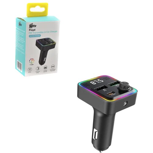 Kettz FM Transmiter i Punjač Flyod – 2×USB QC3.0 + Type-C PD30W, LED Cene
